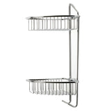 ALFI AB9532 Polished Chrome Corner Mounted Double Basket Shower Shelf Accessory