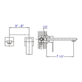 ALFI Brand AB1468-BN Brushed Nickel Single Lever Wallmount Bathroom Faucet