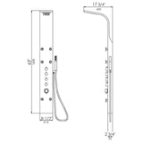 ALFI Brand ABSP40 Modern Stainless Steel Shower Panel with 6 Body Sprays