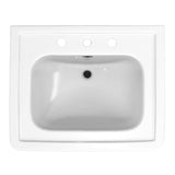 TOTO LPT530.8N#01 Promenade Rectangular Pedestal Bathroom Sink for 8" Center Faucets, Cotton White