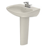 TOTO LPT242.4G#12 Prominence Oval Pedestal Bathroom Sink for 4" Center Faucets, Sedona Beige