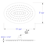 ALFI RAIN128-PSS 12" Oval Polished Stainless Steel Ultra Thin Rain Shower Head