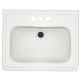 TOTO LPT532.4N#11 Promenade 24" x 19-1/4" Pedestal Bathroom Sink for 4" Center Faucets, Colonial White