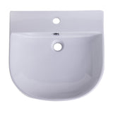 ALFI Brand AB110 20" White D-Bowl Porcelain Wall Mounted Bath Sink