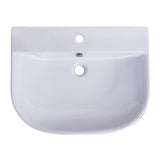 ALFI Brand AB111 24" White D-Bowl Porcelain Wall Mounted Bath Sink