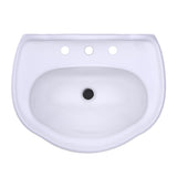 TOTO LPT754.8#01 Whitney Oval Pedestal Bathroom Sink for 8" Center Faucets, Cotton White