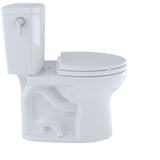 TOTO CST453CUFRG#01 Drake II 1G Two-Piece Round 1.0 GPF Toilet and Right-Hand Trip Lever, Cotton White