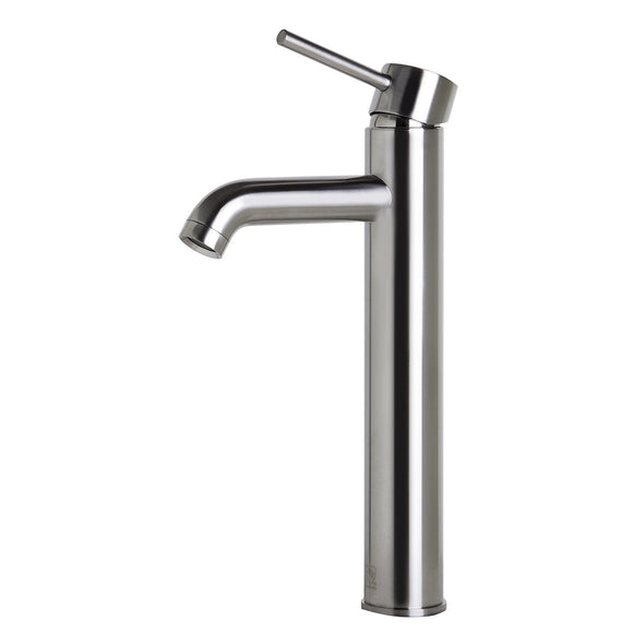 ALFI Brand AB1023-BN Tall Brushed Nickel Single Lever Bathroom Faucet