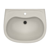 TOTO LHT242G#12 Prominence Oval Wall-Mount Bathroom Sink with Shroud for Single Hole Faucets, Sedona Beige