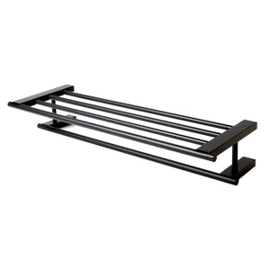 ALFI Brand AB9564-BM Black Matte 26" Towel Bar & Shelf