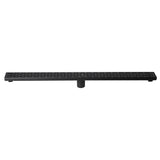 ALFI Brand ABLD36C-BM 36" Black Matte Stainless Steel Linear Shower Drain with Groove Holes