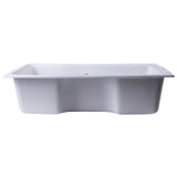 ALFI AB3520DI-W White 35" Drop-In Single Bowl Granite Composite Kitchen Sink