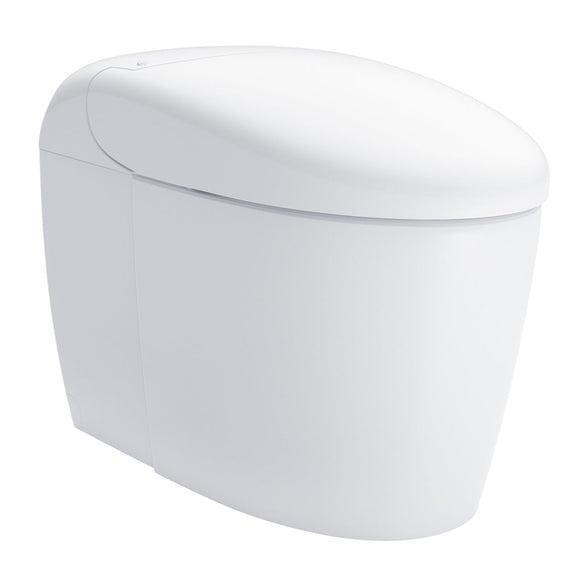 NEOREST RS Dual Flush 1.0 or 0.8 GPF Toilet with Integrated Bidet Seat and EWATER+, Cotton White - MS8341CUMFG#01