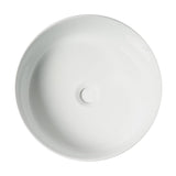 ALFI Brand ABC907-W White Modern 15" Round Above-Mount Ceramic Sink