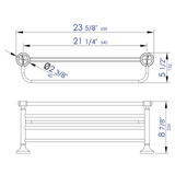 ALFI Brand AB9583 Polished Chrome 23 inch Towel Bar & Shelf Bathroom Accessory