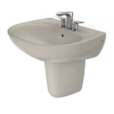 TOTO LHT241.4G#03 Supreme Oval Wall-Mount Bathroom Sink with Shroud for 4" Center Faucets, Bone