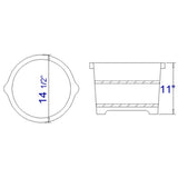 ALFI Brand AB6604 Round Wooden Cedar Foot Soaking Tub