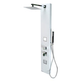 ALFI ABSP60W White Aluminum Shower Panel with 2 Body Sprays and Rain Shower