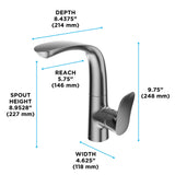 TOTO TLG01309U#BN GO 1.2 GPM Single Side-Handle Bathroom Sink Faucet with Drain Assembly, Brushed Nickel