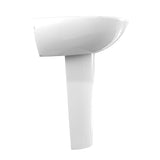 TOTO LPT241G#01 Supreme Oval Pedestal Bathroom Sink for Single Hole Faucets, Cotton White