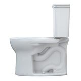 TOTO CST785CEFG#01 Drake Transitional Two-Piece Round Universal Height Toilet, Cotton White