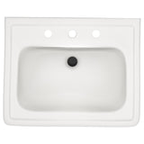 TOTO LPT532.8N#11 Promenade 24" x 19-1/4" Rectangular Pedestal Bathroom Sink for 8" Center Faucets, Colonial White