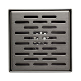 ALFI ABSD55C-BSS 5" x 5" Square Stainless Steel Shower Drain with Groove Holes