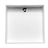 ALFI Brand ABRS14S 14" Square White Matte Solid Surface Resin Sink