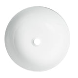 ALFI Brand ABC909 White Modern 17" Decorative Round Vessel Above-Mount Ceramic Sink