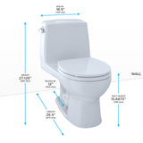 TOTO MS853113S#03 UltraMax One-Piece Round Bowl 1.6 GPF Toilet, Bone