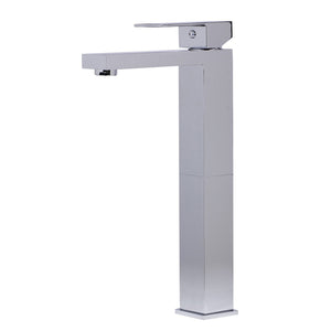 ALFI Brand AB1129-PC Polished Chrome Tall Square Single Lever Bathroom Faucet