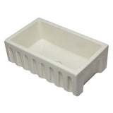 ALFI AB3018HS-B 30 inch Biscuit Smooth / Fluted Single Bowl Fireclay Farm Sink