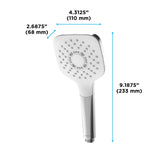 TOTO TBW02010U4#BN G Series 1.75 GPM Single Spray 4" Square Handshower with Comfort Wave Brushed Nickel