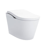 TOTO MS8732CUMFG#01B NEOREST LS Dual Flush Integrated Bidet Toilet, Cotton White with Black Trim