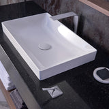 TOTO LT476MT#CMW Kiwami Rectangular 23" Vessel Bathroom Sink with CEFIONTECT, Clean Matte