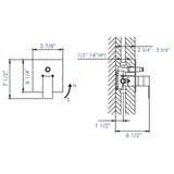 ALFI AB6801-PC Polished Chrome Pressure Balanced Shower Mixer with Diverter