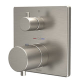 TOTO TBV02403U#BN Square Thermostatic Mixing Valve with Volume Control Shower Trim, Brushed Nickel