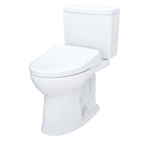 TOTO MW4544736CUFG#01 WASHLET+ Drake II 1G Two-Piece Toilet and WASHLET+ S7A Bidet Seat, Cotton White