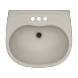 TOTO LHT241.4G#03 Supreme Oval Wall-Mount Bathroom Sink with Shroud for 4" Center Faucets, Bone