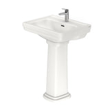 TOTO LPT532N#11 Promenade 24" x 19-1/4" Pedestal Bathroom Sink for Single Hole Faucets, Colonial White