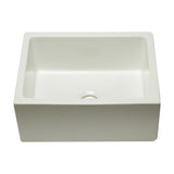 ALFI AB2418HS-B 24 inch Biscuit Smooth / Fluted Single Bowl Fireclay Farm Sink