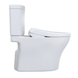 TOTO MW4464726CEMFGN#01 WASHLET+ Aquia IV Two-Piece Dual Flush Toilet with S7 Bidet Seat, Cotton White