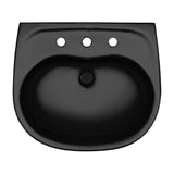 TOTO LHT241.8#51 Supreme Oval Wall-Mount Bathroom Sink and Shroud for 8" Center Faucets, Ebony