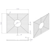 ALFI ABGR3918 Stainless Steel Kitchen Sink Grid for AB3918DB, AB3918ARCH