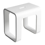 ALFI Brand ABST99 White Matte Solid Surface Resin Bathroom/Shower Stool