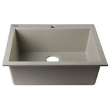 ALFI AB2420DI-B Biscuit 24" Drop-In Single Bowl Granite Composite Kitchen Sink