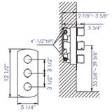 ALFI Brand AB3901-PC Polished Chrome Round 2 Way Thermostatic Shower Mixer