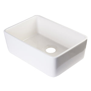 ALFI AB503-B Biscuit 23" Smooth Apron Fireclay Single Bowl Farmhouse Sink