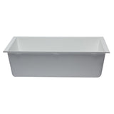 ALFI AB3322UM-W White 33" Single Bowl Undermount Granite Composite Kitchen Sink