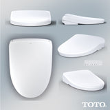 TOTO SW4736AT40#01 S7A WASHLET+ Bidet Toilet Seat with Bowl and Wand Cleaning, Auto Open and Close